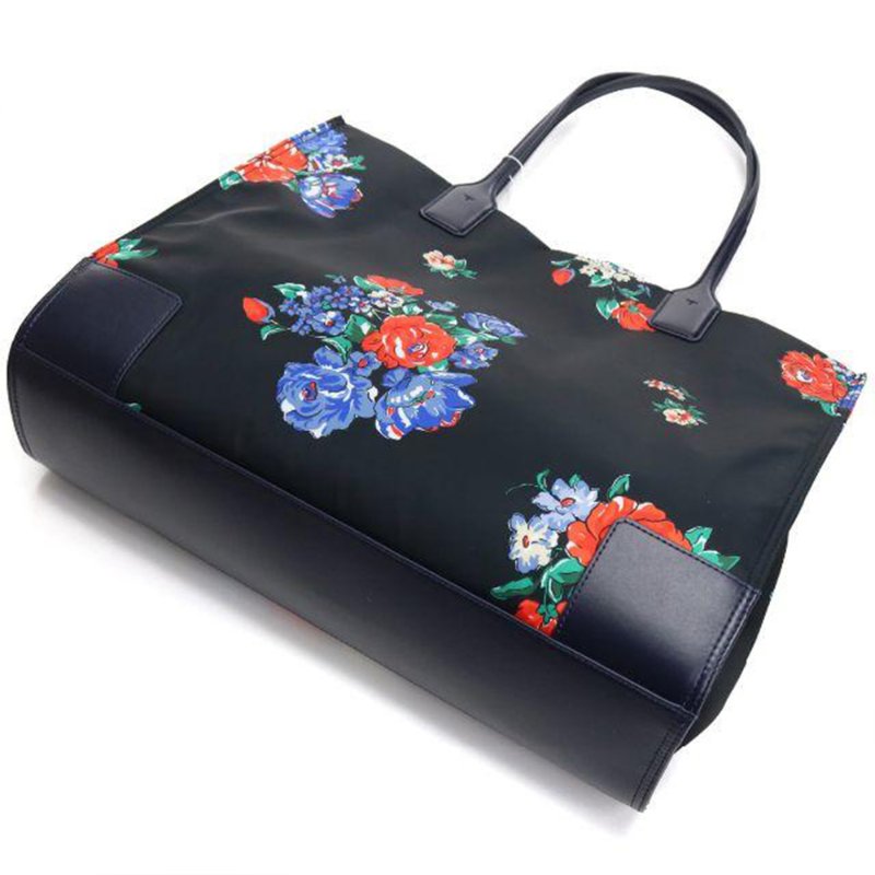 【TORY BURCH】花卉印花肩背包-黑底花卉-3