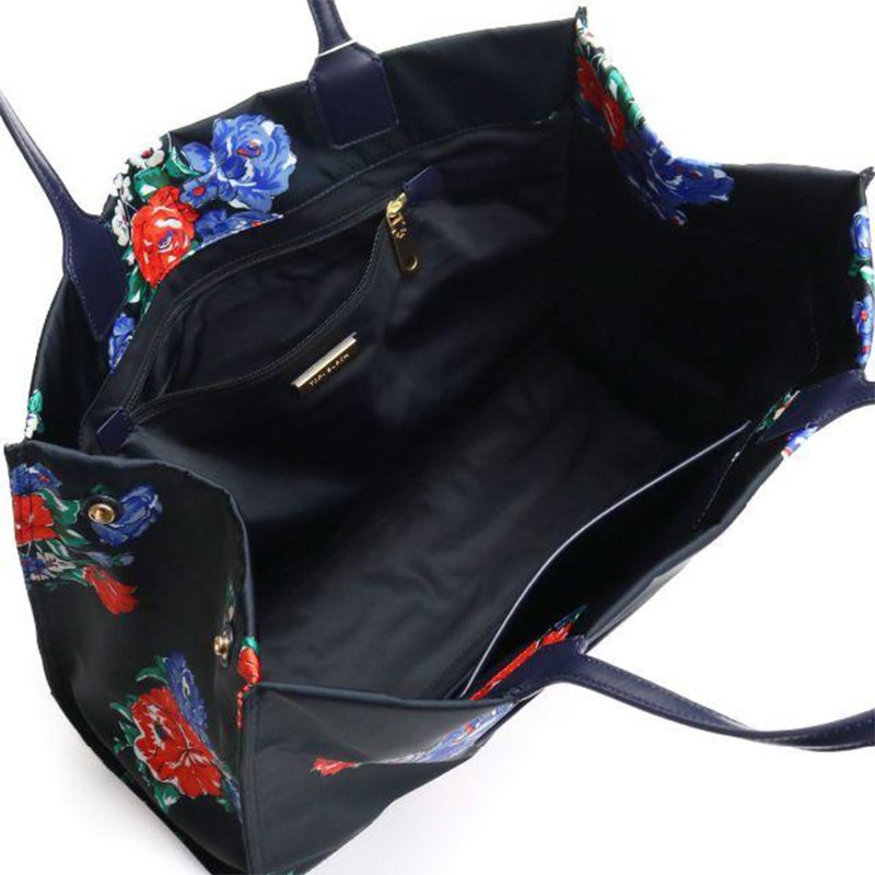 【TORY BURCH】花卉印花肩背包-黑底花卉-4