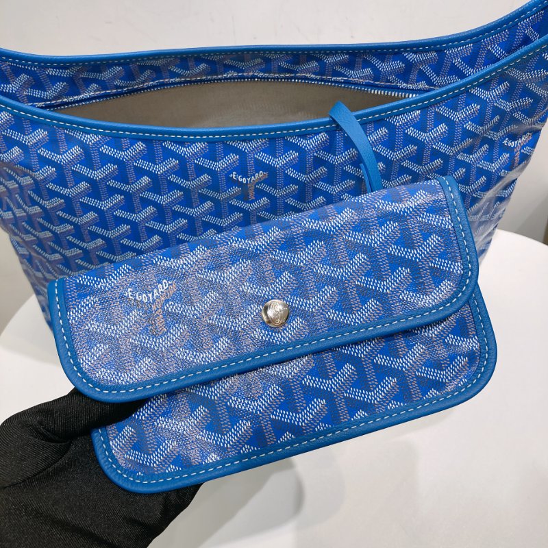 TW4490 Goyard 戈雅25年限定鳶尾紫 燙金珠光面蜻蜓 Bohème Hobo Bag-9