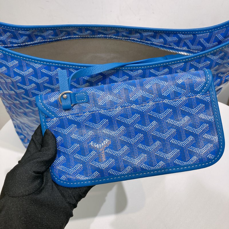 TW4490 Goyard 戈雅25年限定鳶尾紫 燙金珠光面蜻蜓 Bohème Hobo Bag-10
