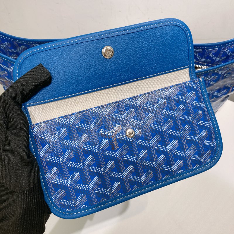 TW4490 Goyard 戈雅25年限定鳶尾紫 燙金珠光面蜻蜓 Bohème Hobo Bag-12