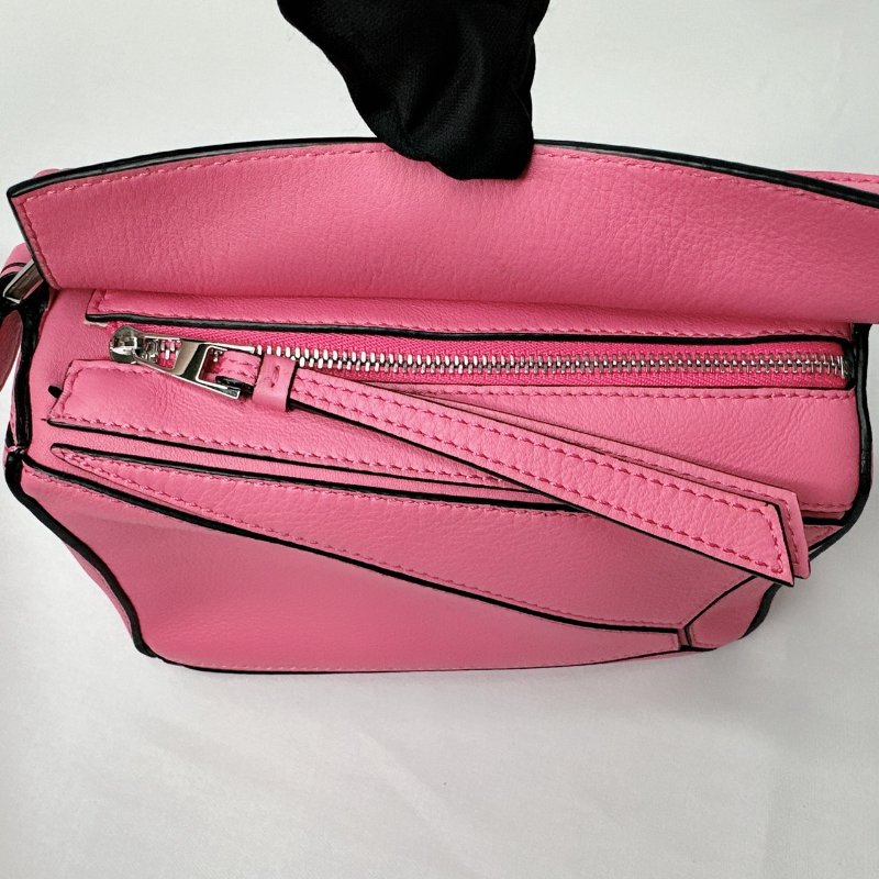 LOEWE Mini Puzzle粉色幾何包-5