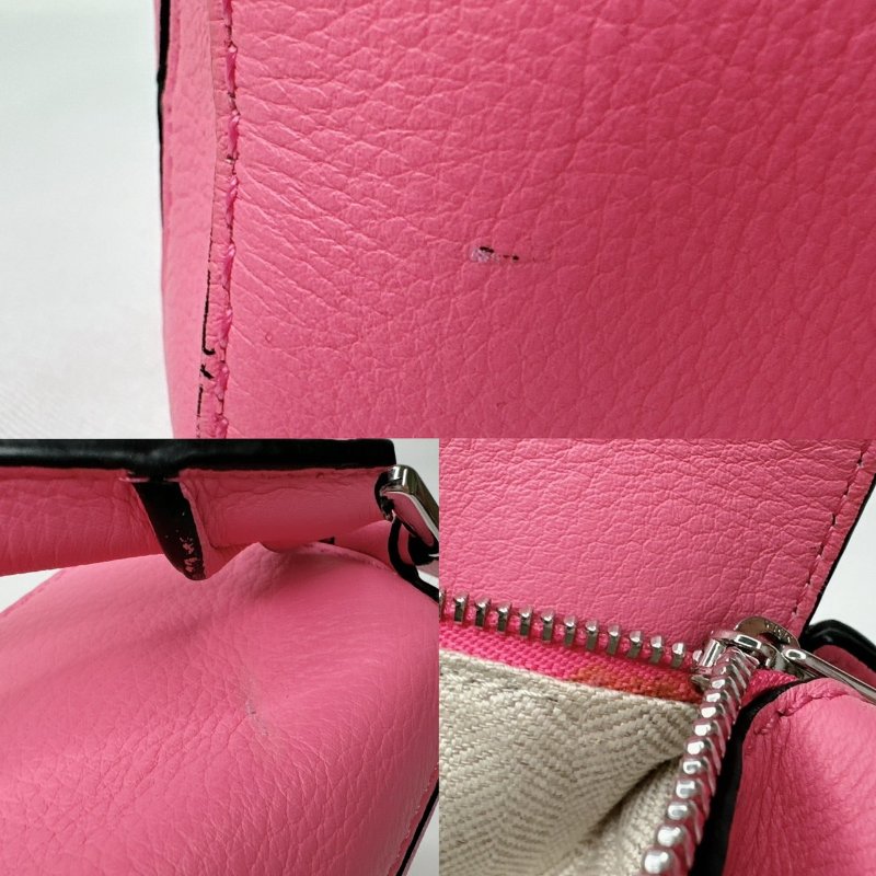 LOEWE Mini Puzzle粉色幾何包-7