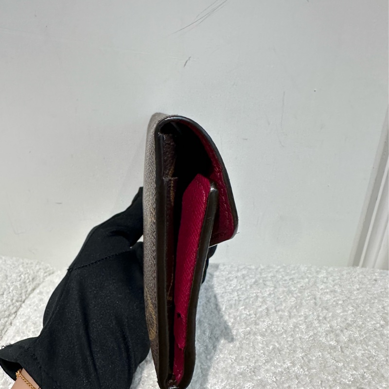LOUIS VUITTON Monogram Sarah 長夾/紅釦款-7