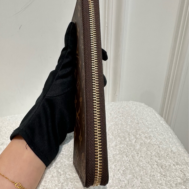 LOUIS VUITTON Monogram Zippy 長夾/紅拉鍊款-4