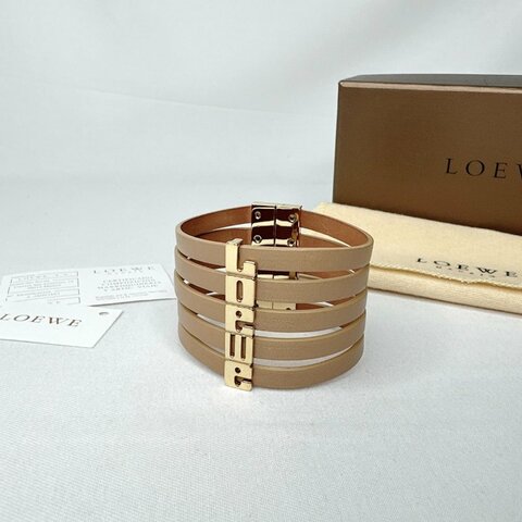 LOEWE 字母Logo皮革手環