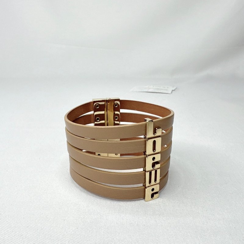 LOEWE 字母Logo皮革手環-6