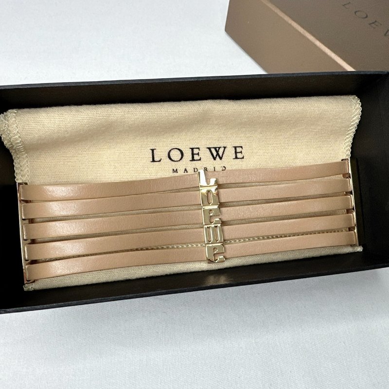 LOEWE 字母Logo皮革手環-7