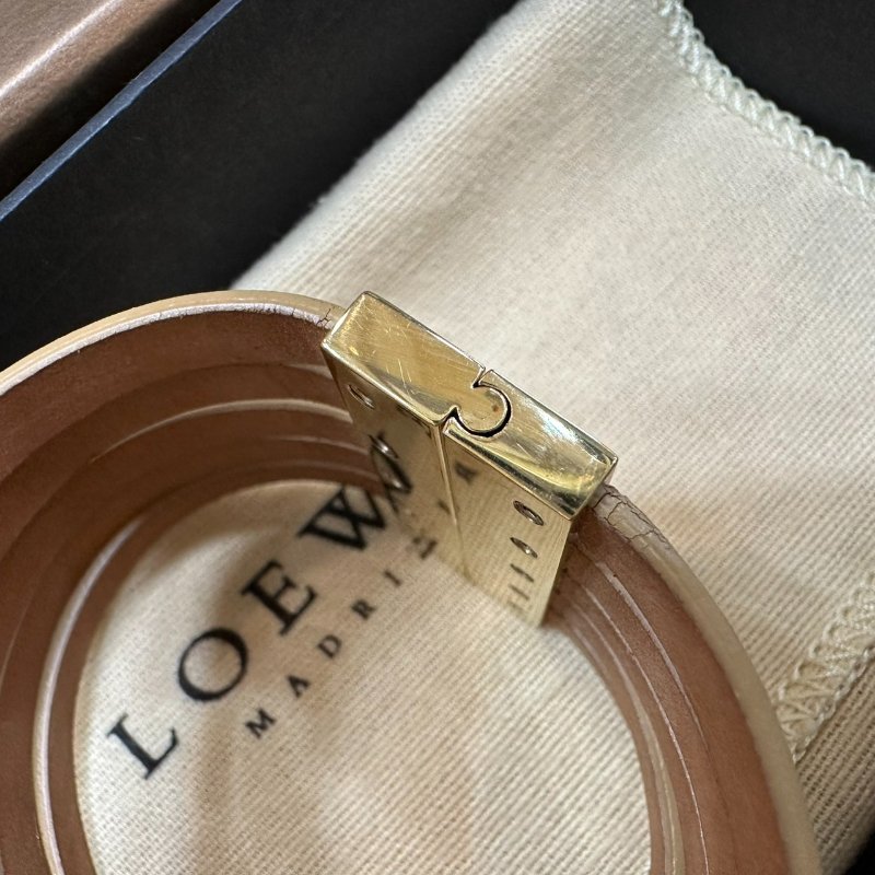 LOEWE 字母Logo皮革手環-8