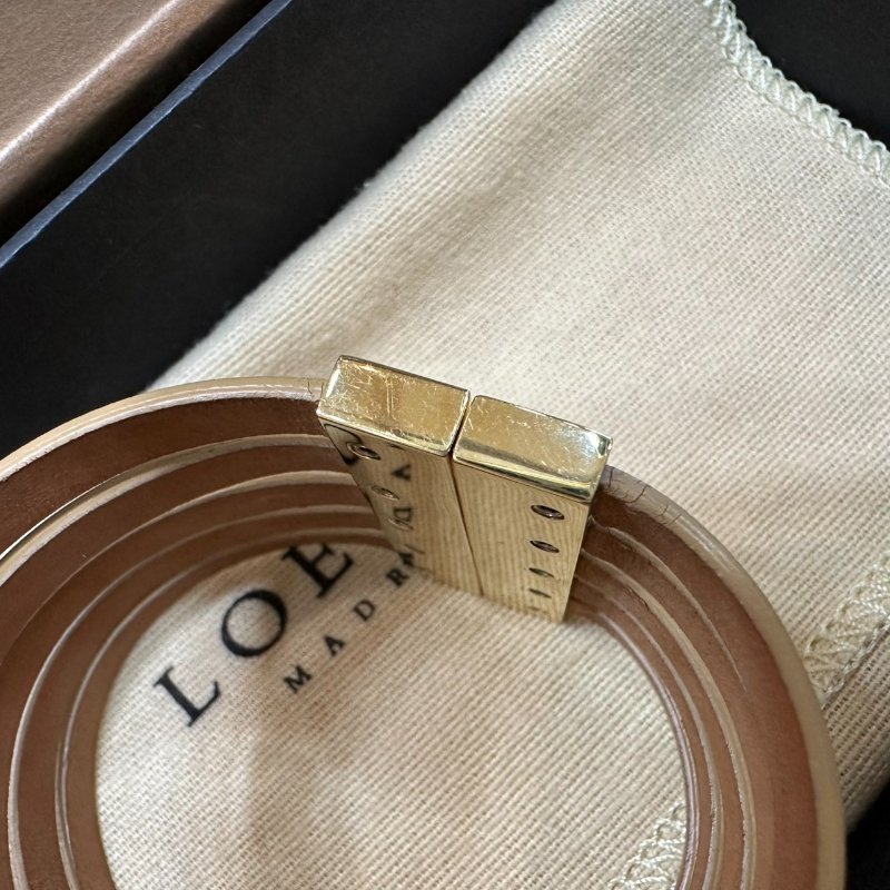 LOEWE 字母Logo皮革手環-9