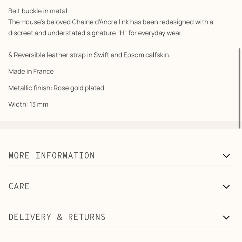 愛馬仕全新13 mm雙面皮帶連玫瑰金扣，全新連全部包裝及影印單-7