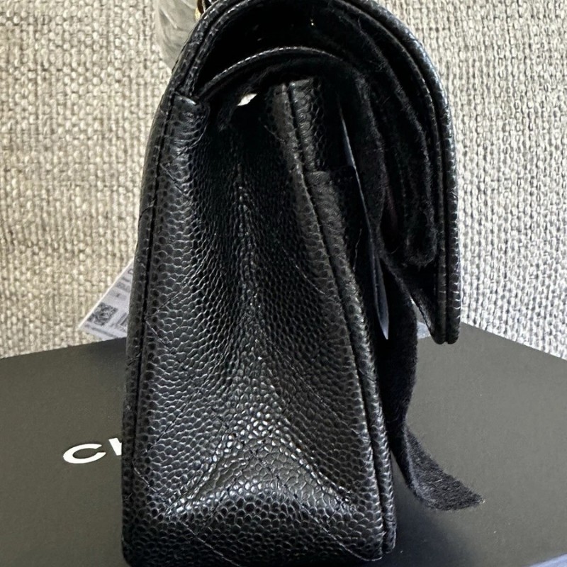 全新 Chanel Small Classic Handbag Grained Calfskin & Gold-Tone Metal Black-6