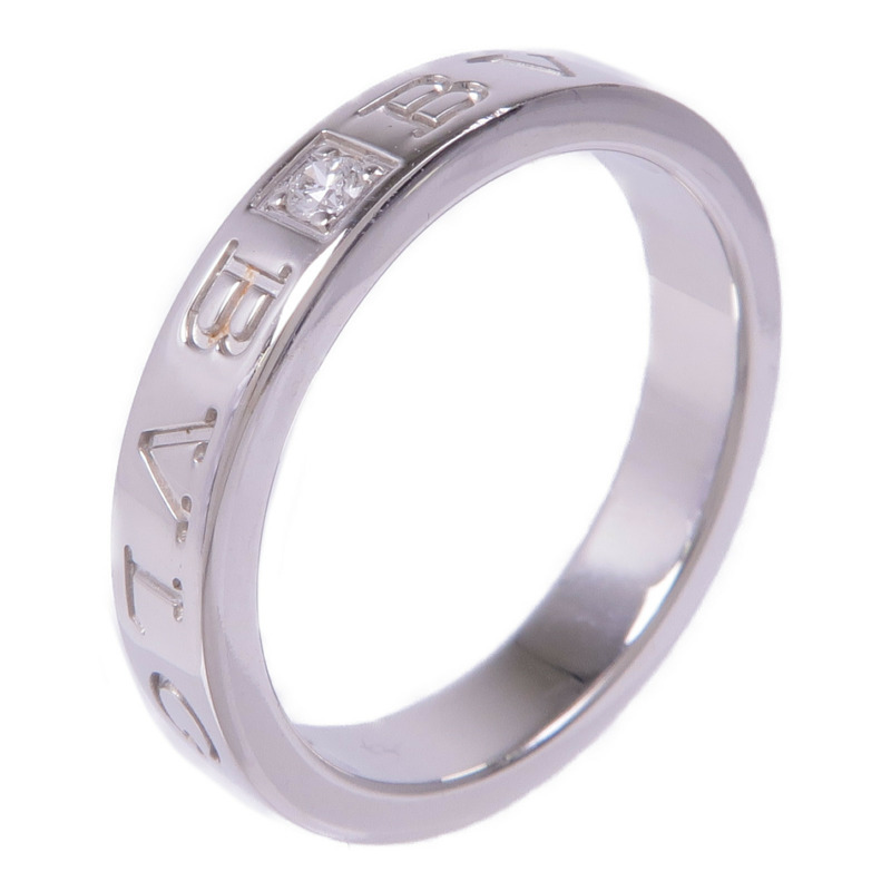 BVLGARI 18K白金B-Zerol Essential Diamond Band Ring鑽石戒指US#7.75-0