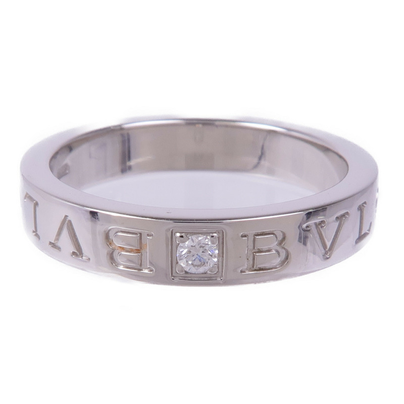 BVLGARI 18K白金B-Zerol Essential Diamond Band Ring鑽石戒指US#7.75-1
