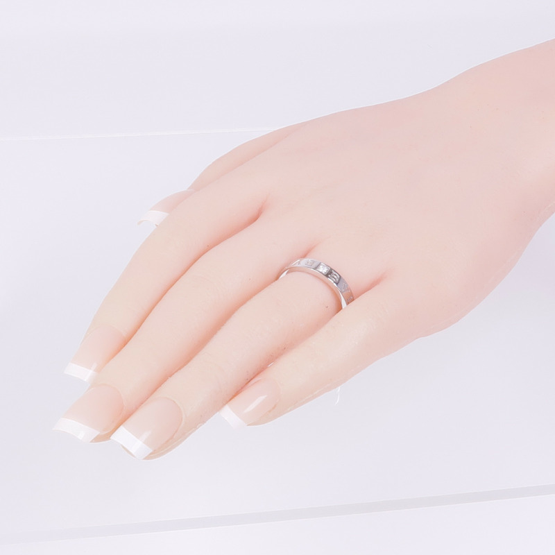 BVLGARI 18K白金B-Zerol Essential Diamond Band Ring鑽石戒指US#7.75-6