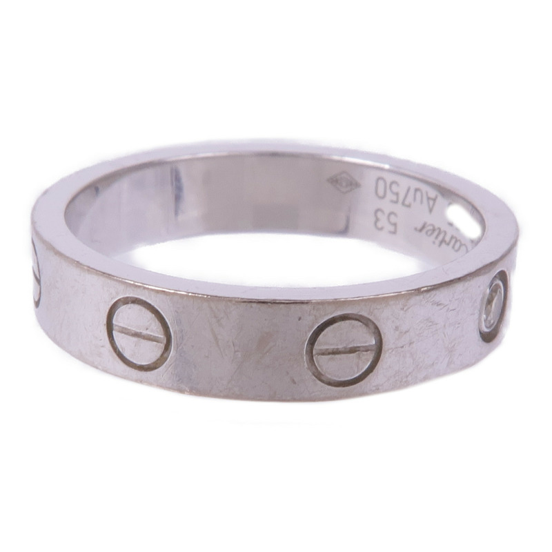 CARTIER 18K白金Love Ring 1 Diamond鑽石戒指Cartier#53/US#6.25-3