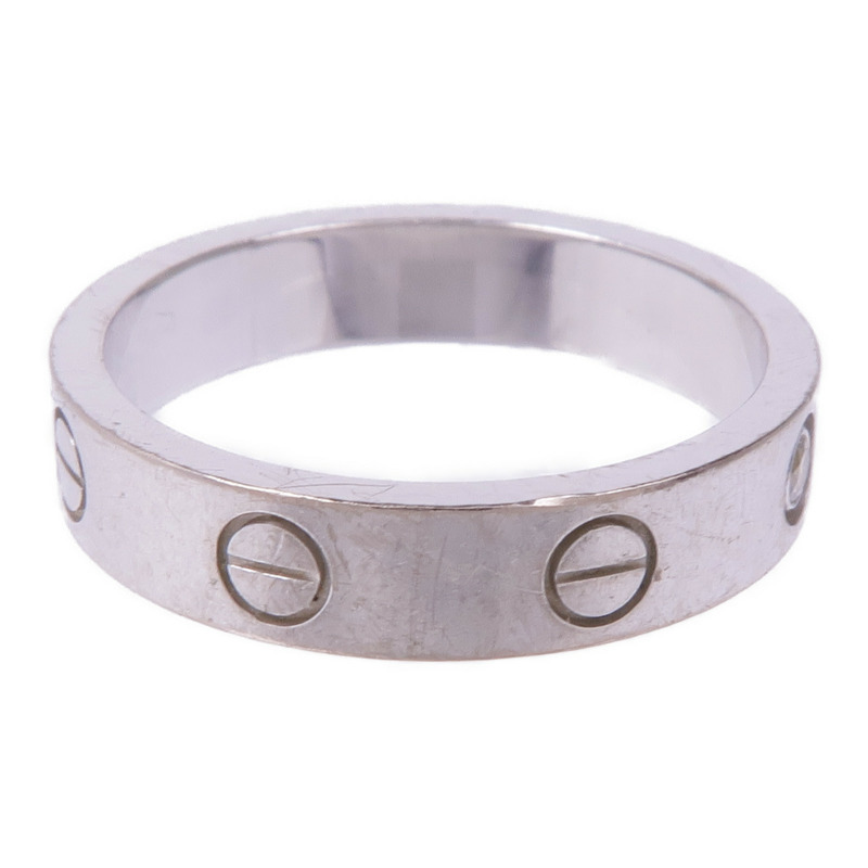 CARTIER 18K白金Love Ring 1 Diamond鑽石戒指Cartier#53/US#6.25-5
