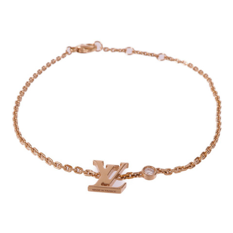LOUIS VUITTON 18K玫瑰金Idylle Blossom Bracelet鑽石手鏈