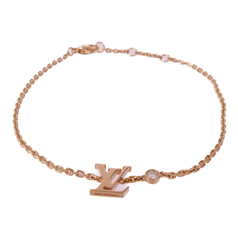 LOUIS VUITTON 18K玫瑰金Idylle Blossom Bracelet鑽石手鏈-0