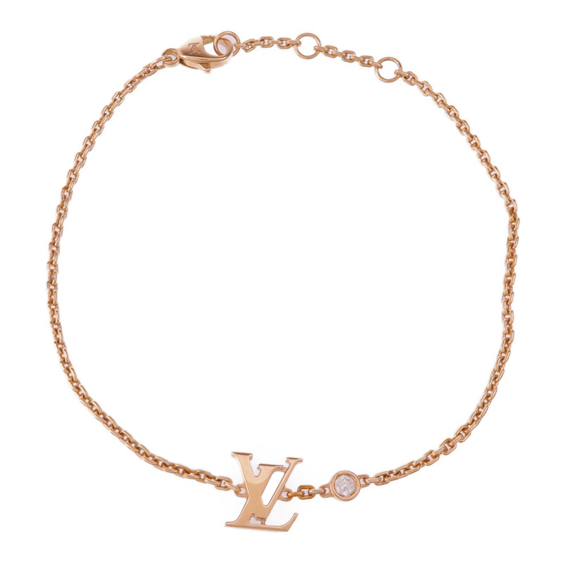LOUIS VUITTON 18K玫瑰金Idylle Blossom Bracelet鑽石手鏈-3