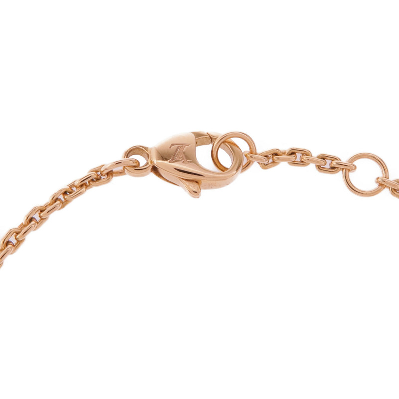 LOUIS VUITTON 18K玫瑰金Idylle Blossom Bracelet鑽石手鏈-4