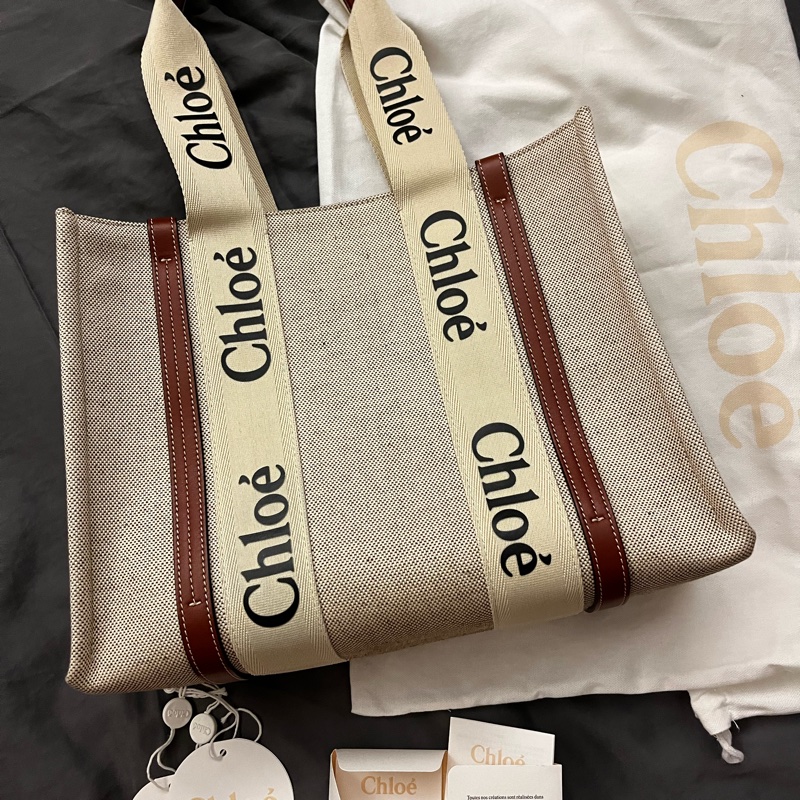 Chloe 文青托特包燕麥色.中號.-0