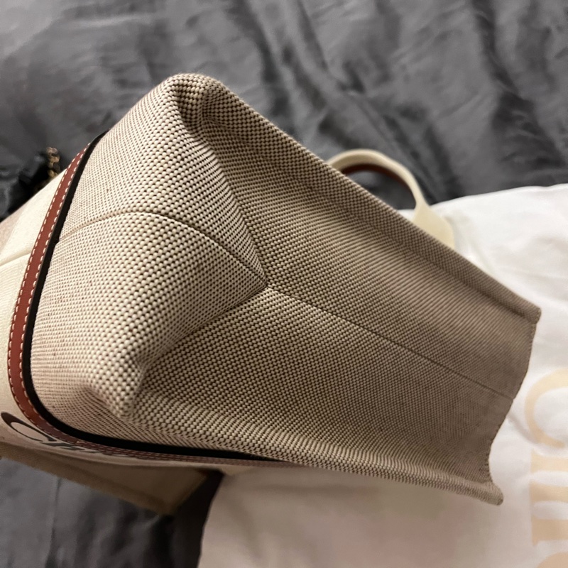 Chloe 文青托特包燕麥色.中號.-1