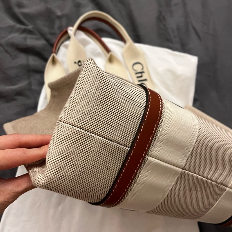 Chloe 文青托特包燕麥色.中號.-3