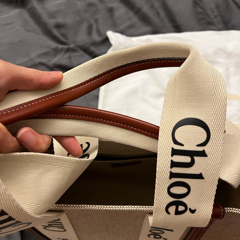 Chloe 文青托特包燕麥色.中號.-4