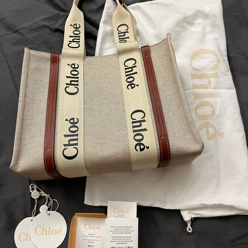 Chloe 文青托特包燕麥色.中號.-7