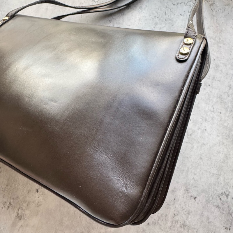Loewe 真皮包 腋下包 手提包 棕色-6