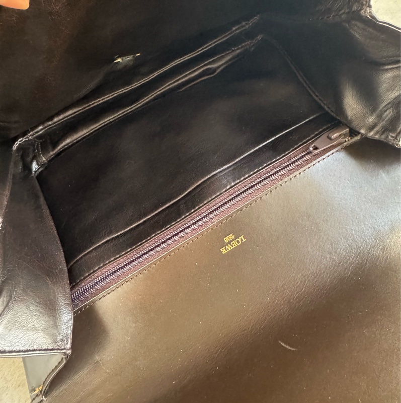 Loewe 真皮包 腋下包 手提包 棕色-12
