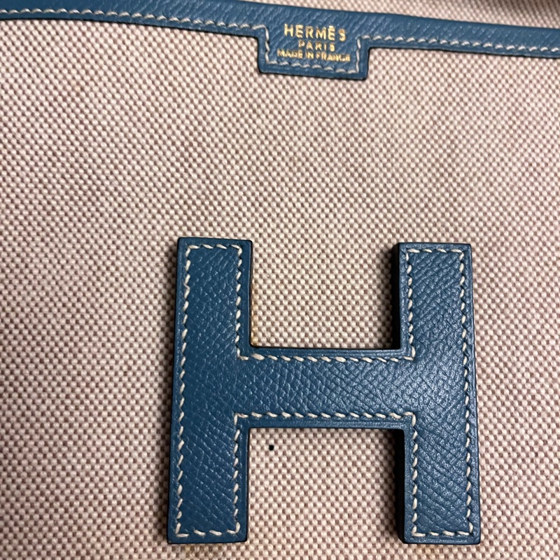 Hermes 中古Jige手拿包.撞色.土耳其藍.絕版品-2