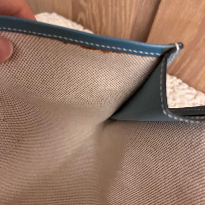 Hermes 中古Jige手拿包.撞色.土耳其藍.絕版品-5