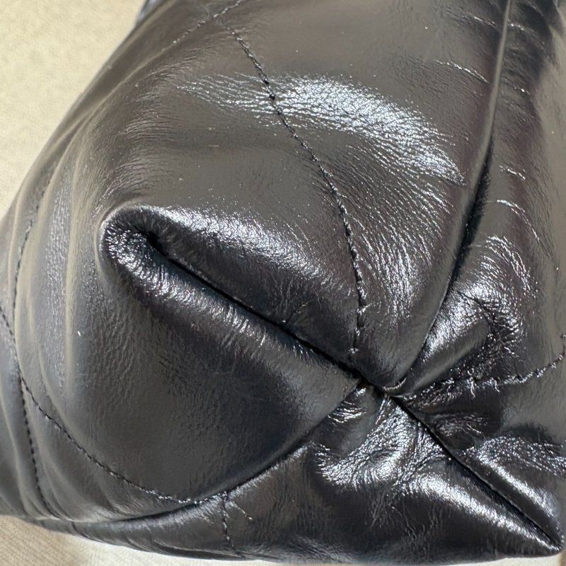 CHANEL 22BAG 中號 經典黑金 狀況新-10