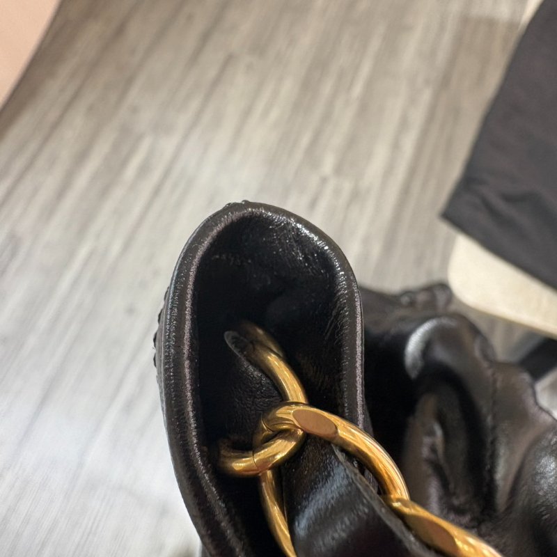 CHANEL 22BAG 中號 經典黑金 狀況新-19