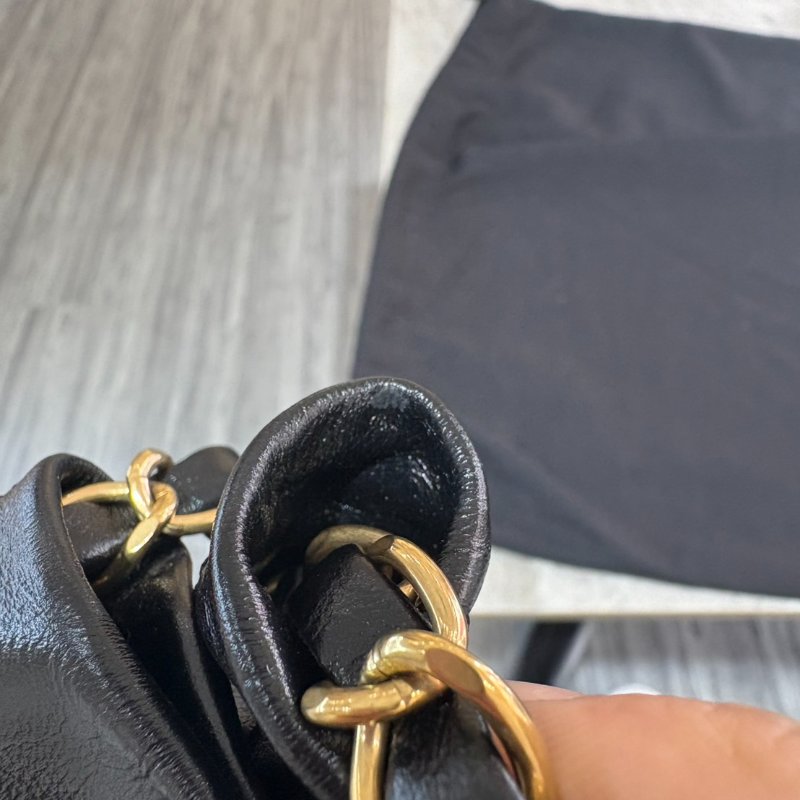 CHANEL 22BAG 中號 經典黑金 狀況新-20
