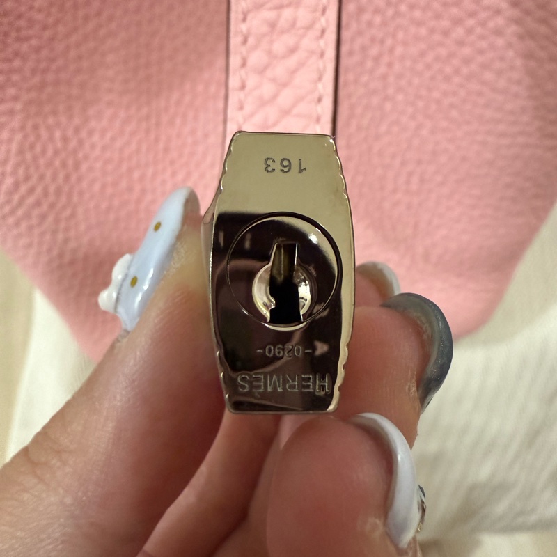 💖Hermes Picotin 18 櫻花粉銀釦 💖 P18 菜籃 99新-9