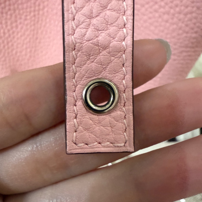 💖Hermes Picotin 18 櫻花粉銀釦 💖 P18 菜籃 99新-11
