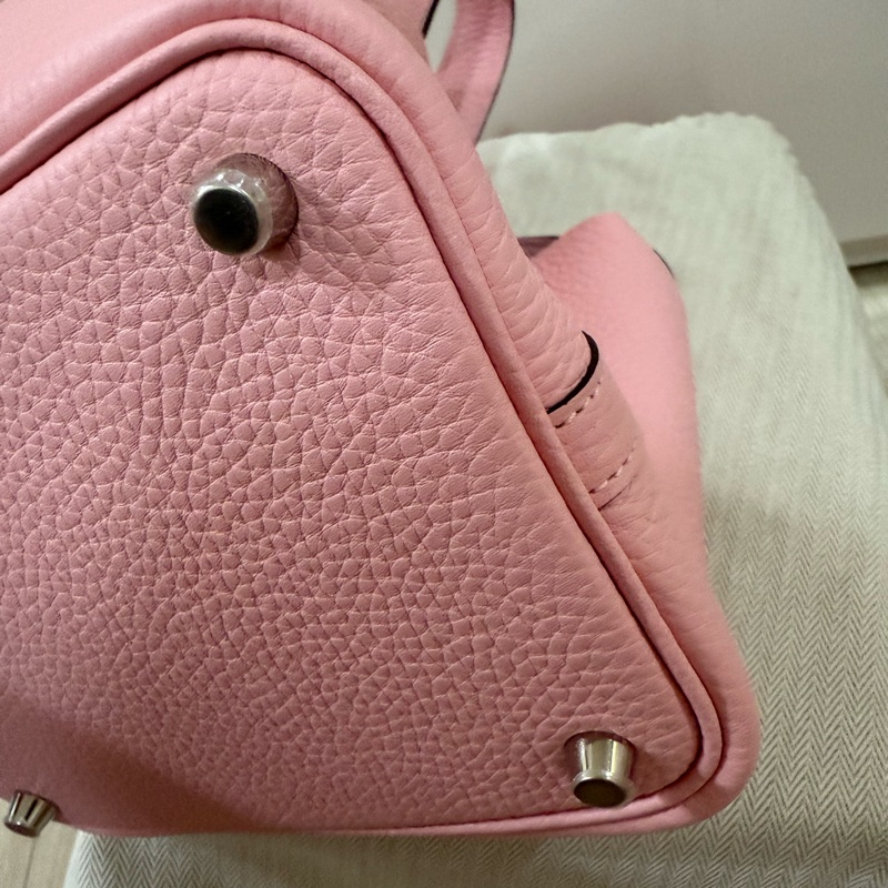 💖Hermes Picotin 18 櫻花粉銀釦 💖 P18 菜籃 99新-24