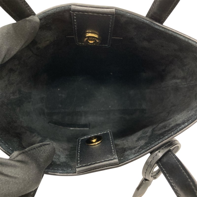 YSL Saint Laurent Toy 773995 聖羅蘭 皮革 可拆背帶迷你托特包 黑色-6