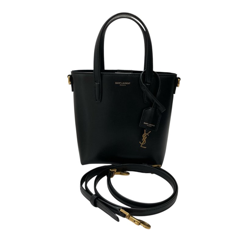 YSL Saint Laurent Toy 773995 聖羅蘭 皮革 可拆背帶迷你托特包 黑色-14