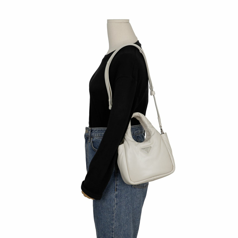 【包稅】PRADA 三角形標誌加厚手提單肩包 1BA359-12