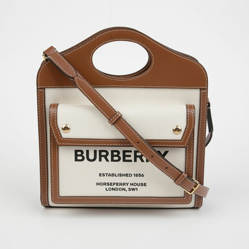 BURBERRY 口袋迷你托特單肩包 8031746-1