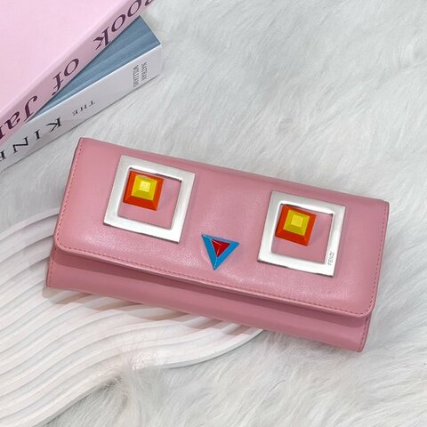 FENDI 粉紅怪獸造型長夾