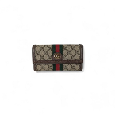 莉亞精品♡Gucci 經典老花信封式長夾 二手美品