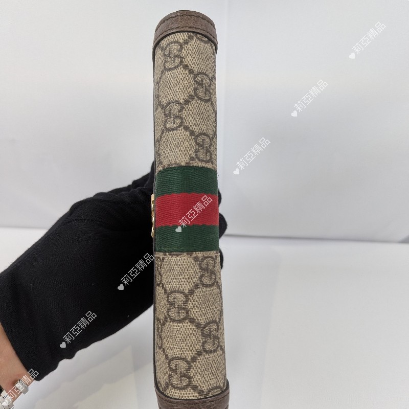 莉亞精品♡Gucci 經典老花信封式長夾 二手美品-10