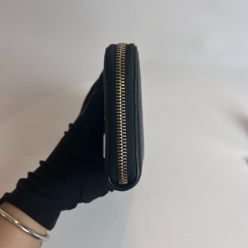 CHANEL CC filigreeㄇ拉長夾荔枝黑26開-2