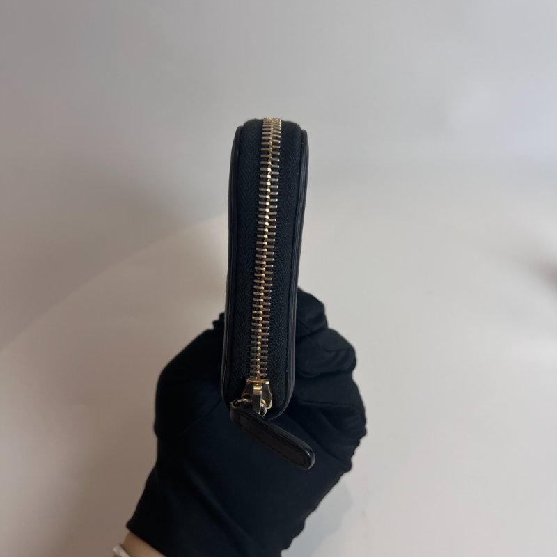 CHANEL CC filigreeㄇ拉長夾荔枝黑26開-3