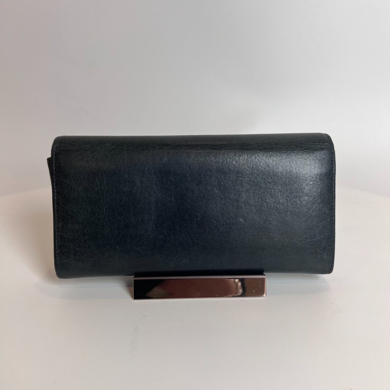 BALENCIAGA 灰機車長夾-1